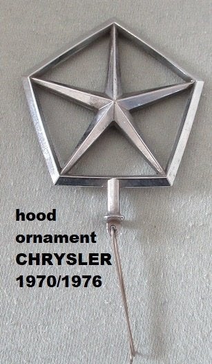 USA CHRYSLER modellen 1970/1976, motorkap ornament, Ophalen of Verzenden