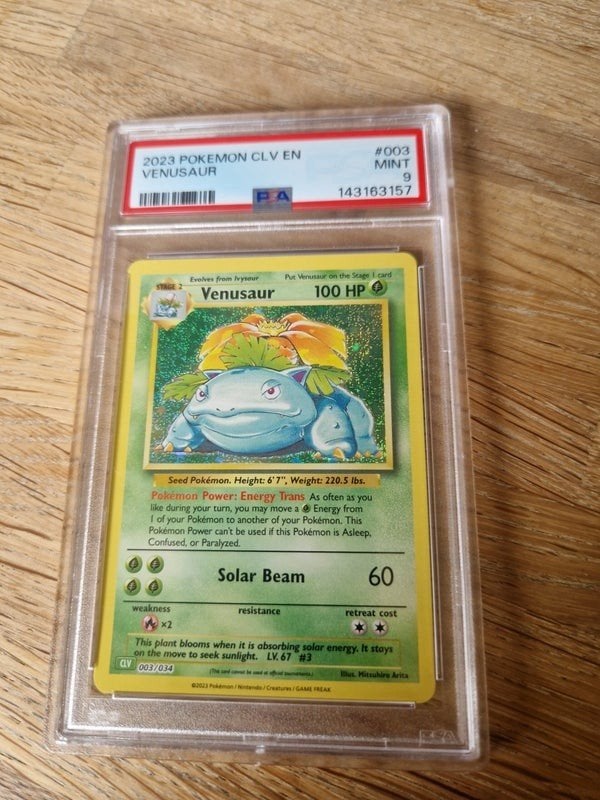 Pokemon Classic Collection Venusaur CLV 003/034 PSA 9, Ophalen of Verzenden, Nieuw, Losse kaart, Foil