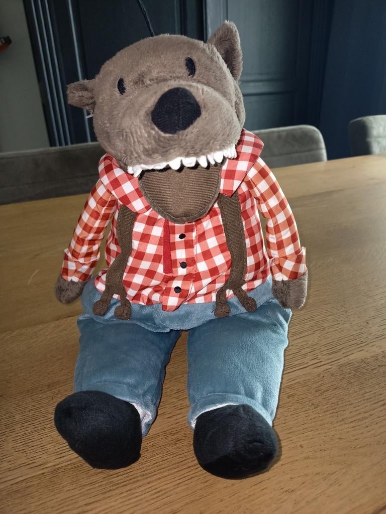Ikea lufsig,  pluche boze wolf., Ophalen of Verzenden, Zo goed als nieuw, Overige typen