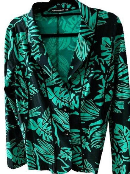 Studio Anneloes jasje apple green/black XL travelstof travel, Studio Anneloes, Maat 46/48 (XL) of groter, Zo goed als nieuw, Jasje