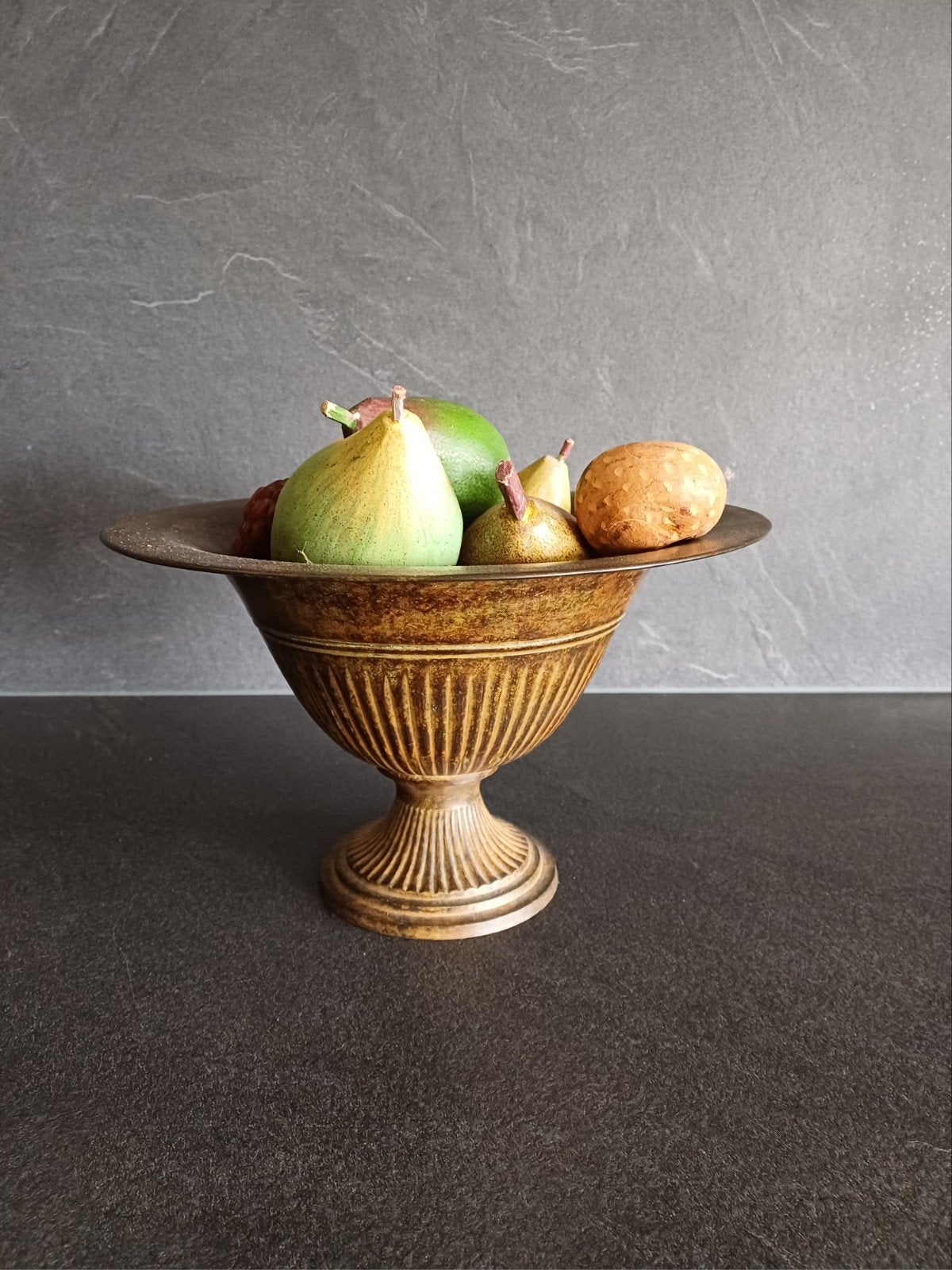 Metalen Fruitschaal / Schaal met Gratis Sierfruit voor € 10, Ophalen, Rond, Overige materialen