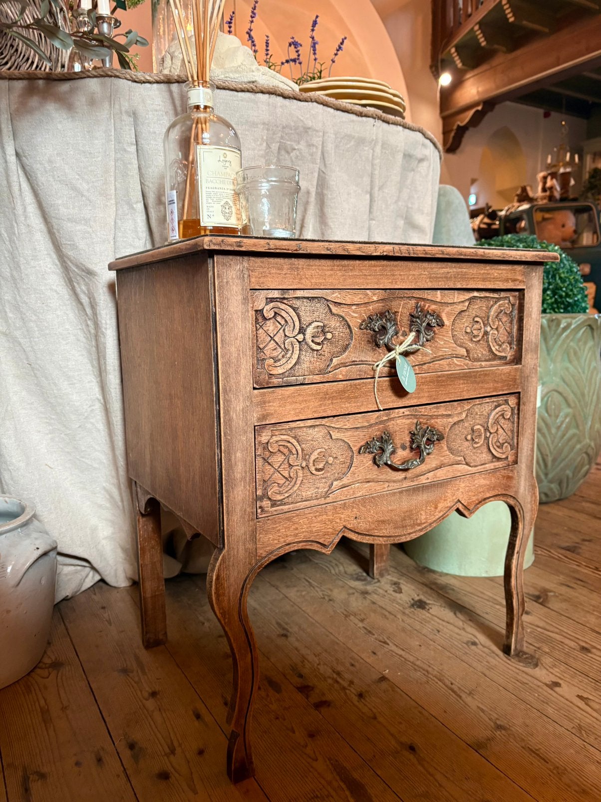 Leuk antiek lade kastje, houten nachtkastje, landelijk, Ophalen, Info@IlFienile.nl, 1 of 2 laden, 50 tot 100 cm