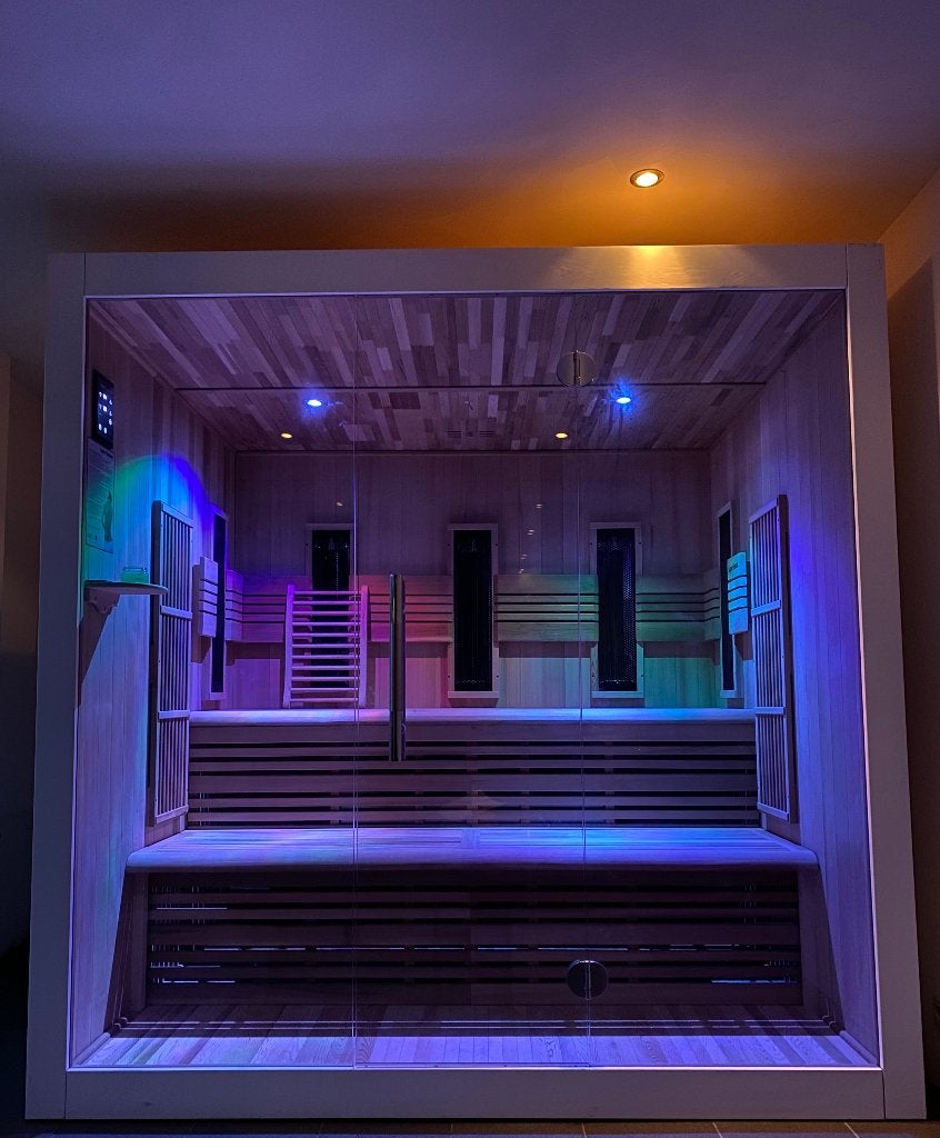 Infrarood Sauna 6 persoons Therapeutisch, Ophalen, Zo goed als nieuw, Infrarood, Complete sauna