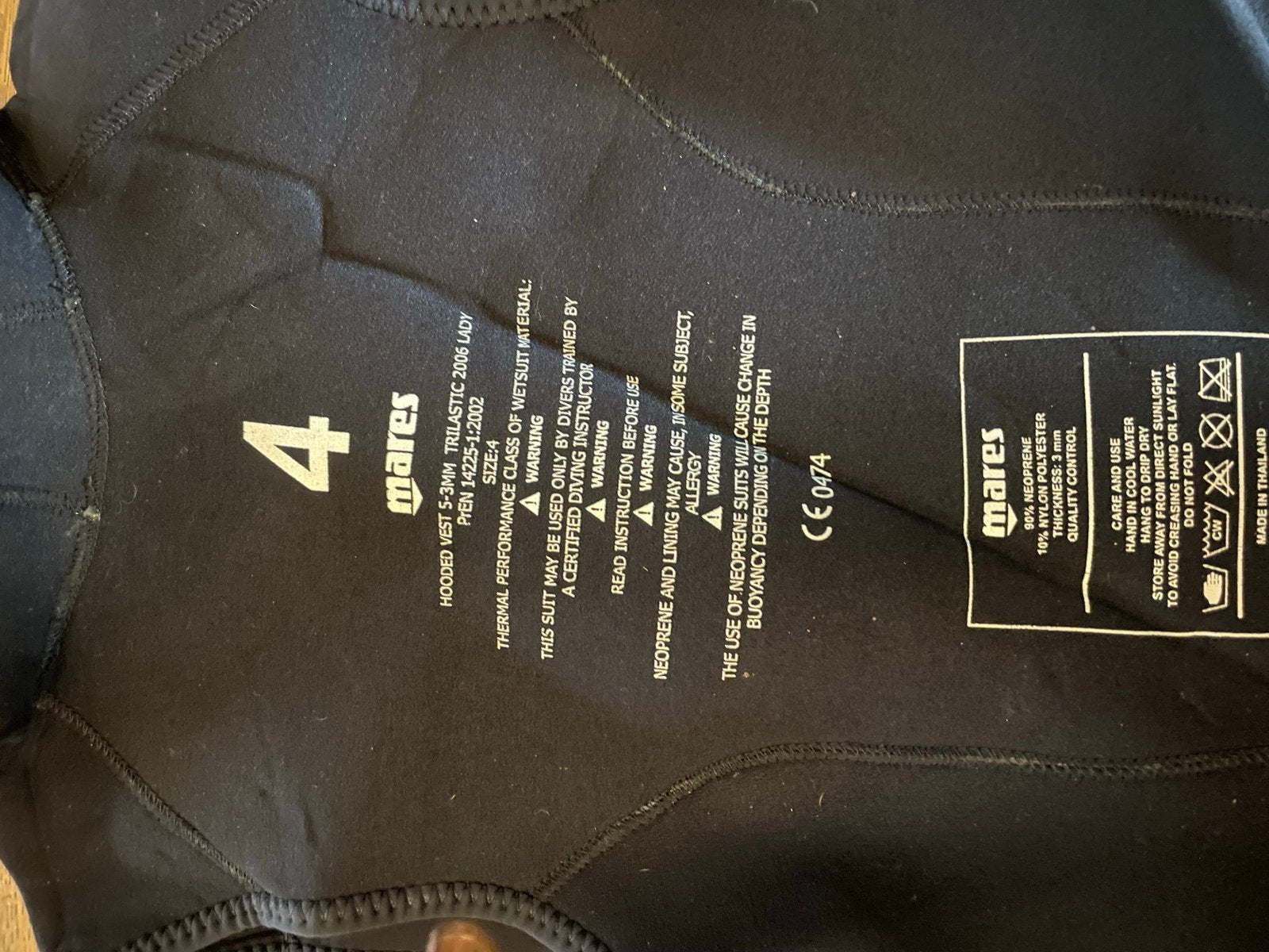 Mares Hooded Vest 5-3mm Trilstic 2006 Lady Maat 4, Watersport en Boten, Ophalen of Verzenden, Gebruikt