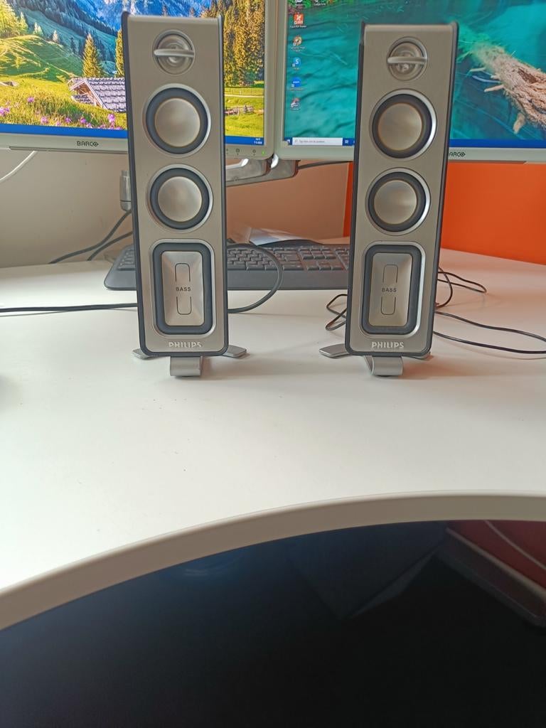 Philips Multimedia Speakers 2.0 - 80W - Zilver/Zwart, Philips, Gebruikt, Ophalen of Verzenden, 60 tot 120 watt
