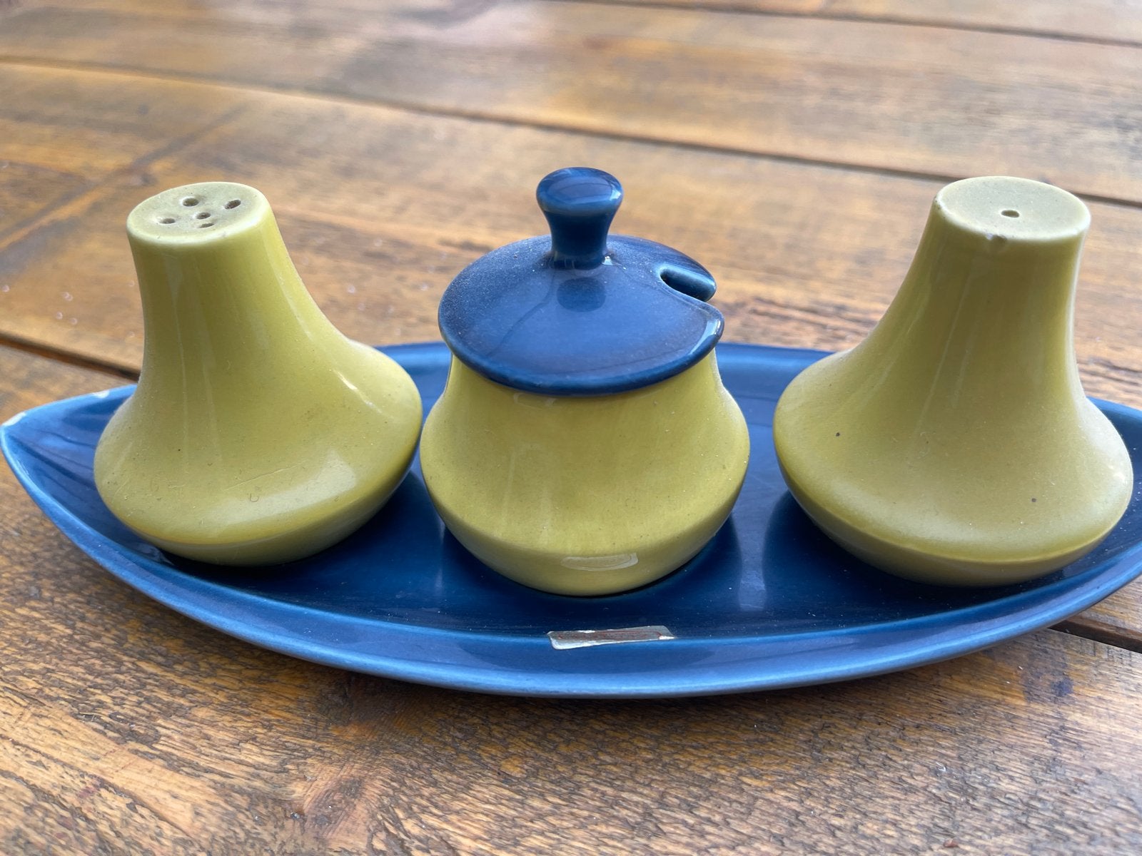 Vintage Zenith Peper- en Zoutstel met Mosterdpotje, Ophalen