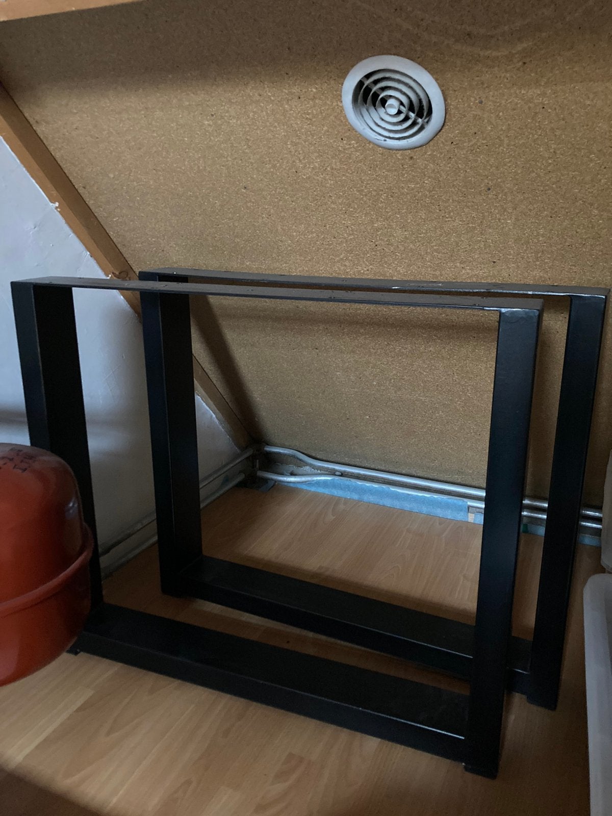 Mooie, zwarte, stalen poten ZGAN (lichtgewicht), Ophalen, 50 tot 100 cm, Zo goed als nieuw, 25 tot 50 cm