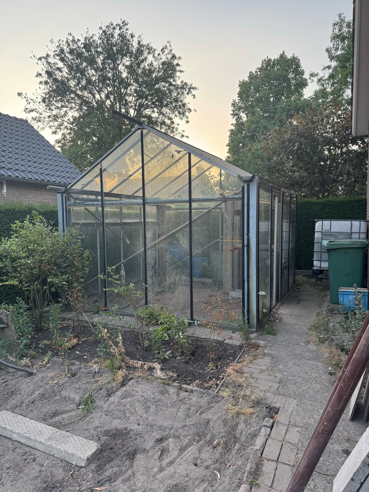 Aluminium kas / tuinkas – 330 x 326 cm, Ophalen, Gebruikt, Kweekkas, Glas