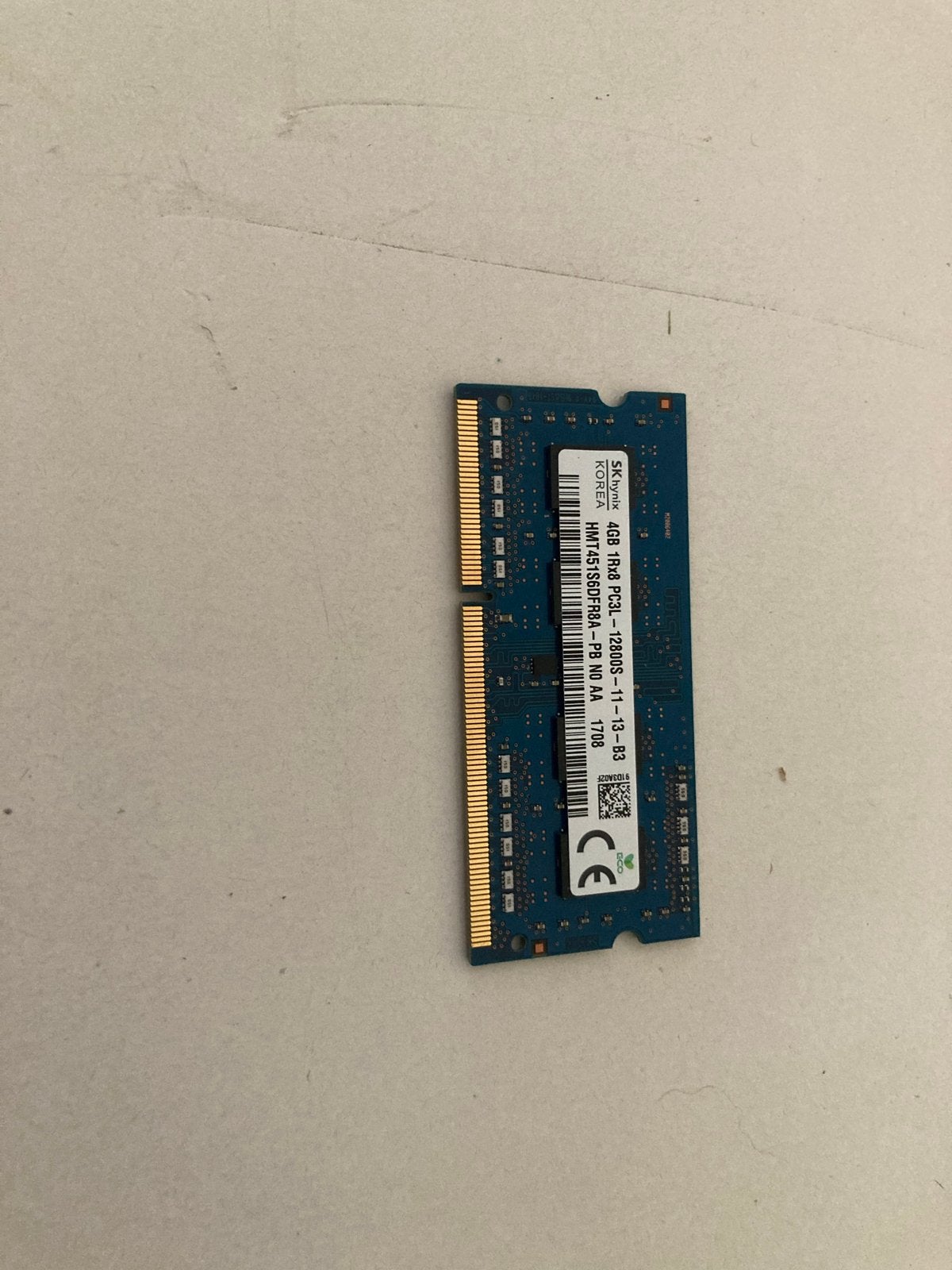 SK Hynix 4GB DDR3 PC3-12800S RAM Geheugen Laptop, Gebruikt, DDR3, Ophalen of Verzenden, Laptop