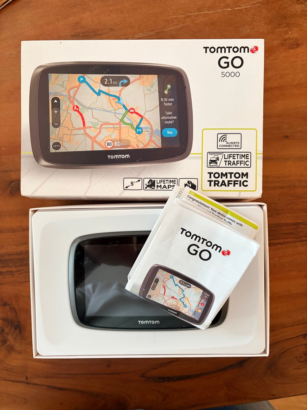 TomTom GO 5000 Navigatiesysteem met Lifetime Maps, Auto diversen, Ophalen of Verzenden, Gebruikt
