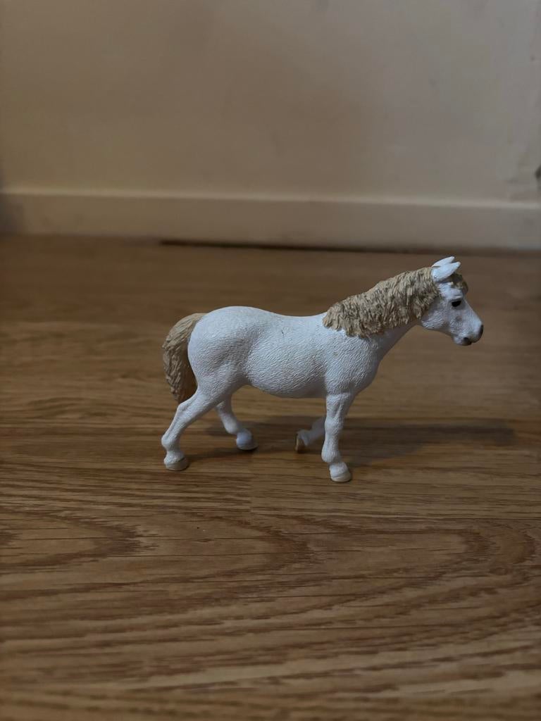 Schleich Pony - Wit paardje speelfiguur, Ophalen of Verzenden, Gebruikt, Jongen of Meisje