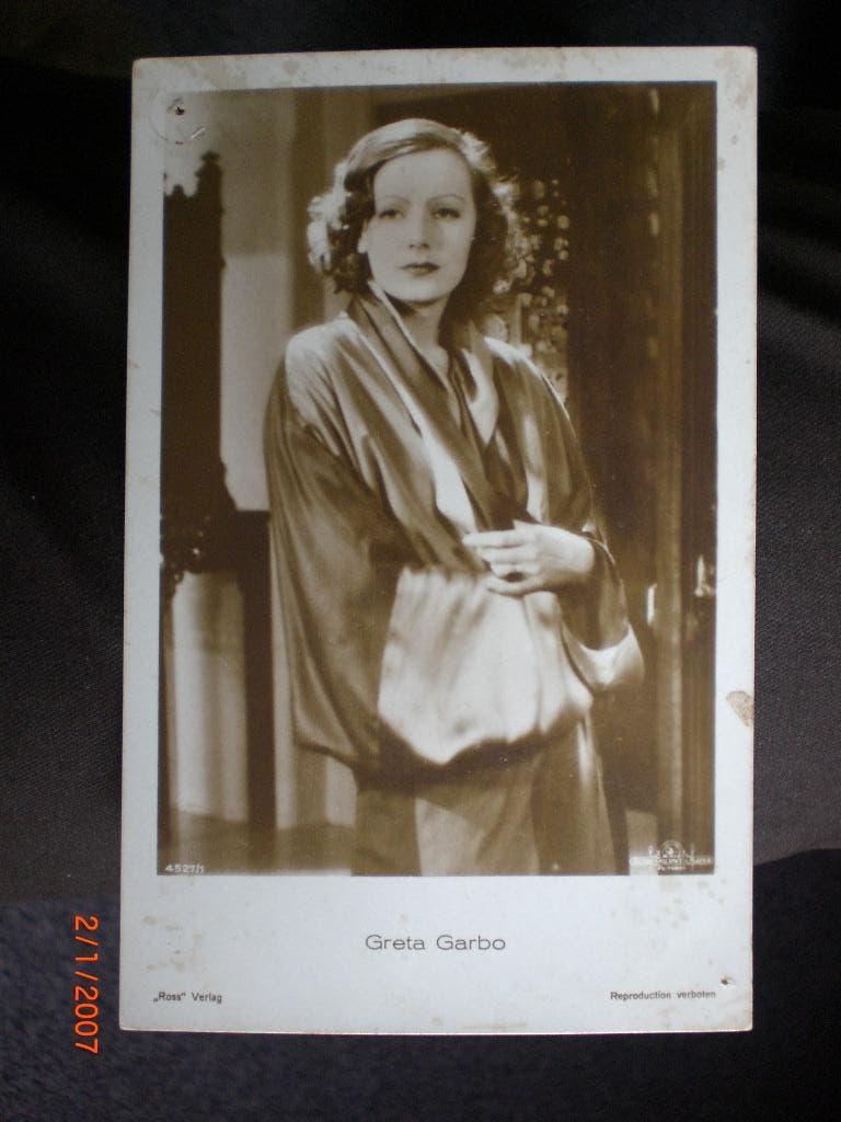 kaart Greta Garbo 7, Verzamelen, Ophalen of Verzenden, 1920 tot 1940, Ongelopen, Sterren en Beroemdheden