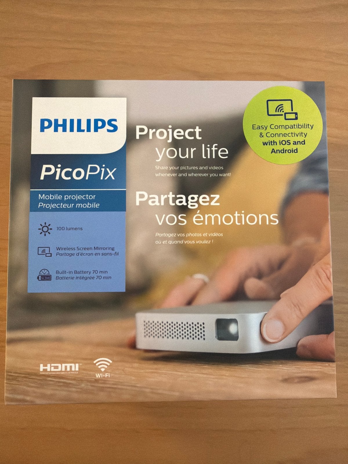 Philips PicoPix PPX5110 Mobiele Projector - Nieuw, Ophalen of Verzenden, Nieuw, LED, Overige resoluties