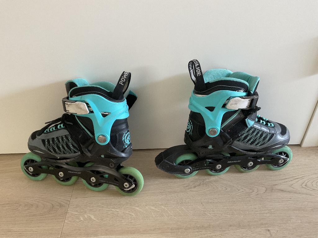 Skeelers maat 33 - 36 powerslide, Sport en Fitness, Ophalen, Gebruikt, Inline skates 4 wielen, Powerslide