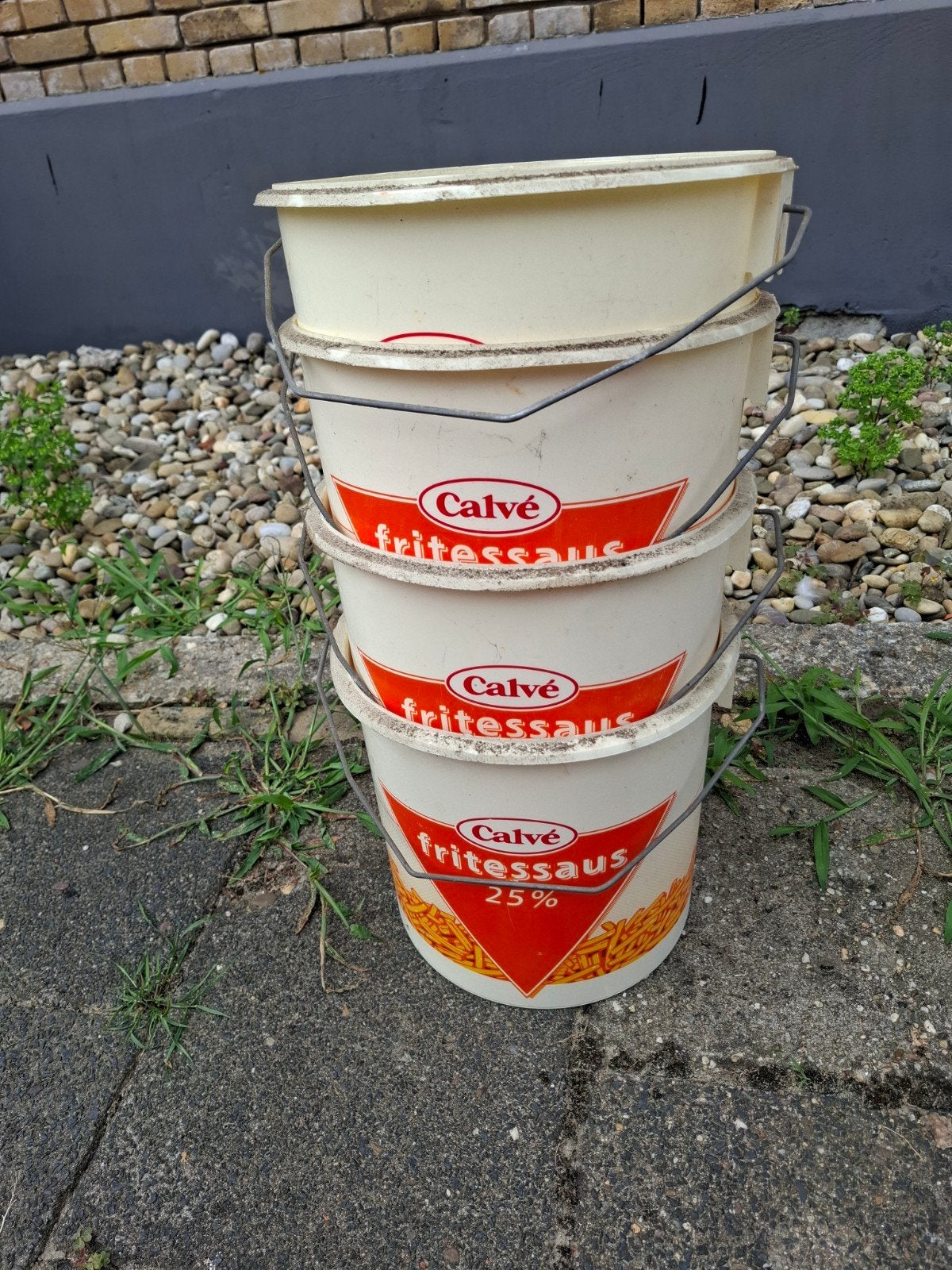 20+ Calvé Fritessaus emmers - Handig voor opslag, Ophalen, Gebruikt, Kunststof, Met handgreep