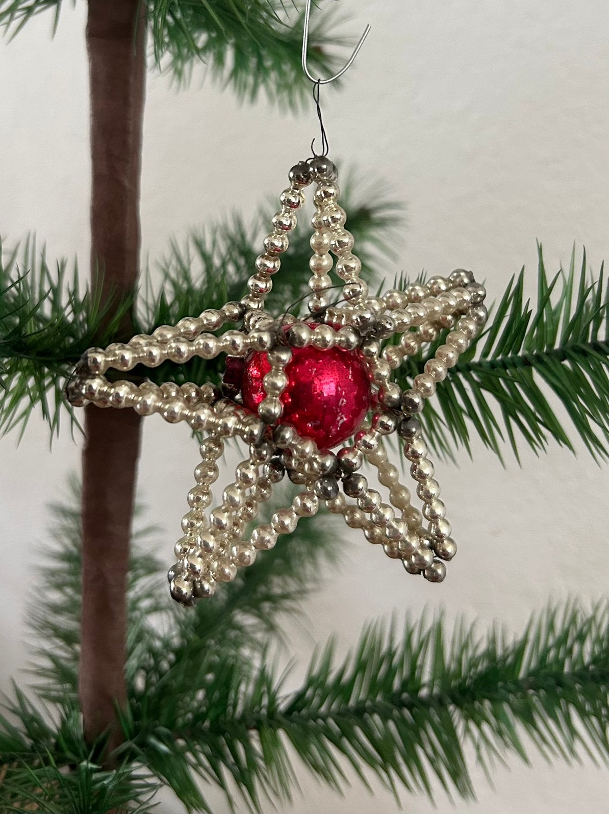 Oude gablonzer ster, kerstbal, Ophalen of Verzenden, Gebruikt