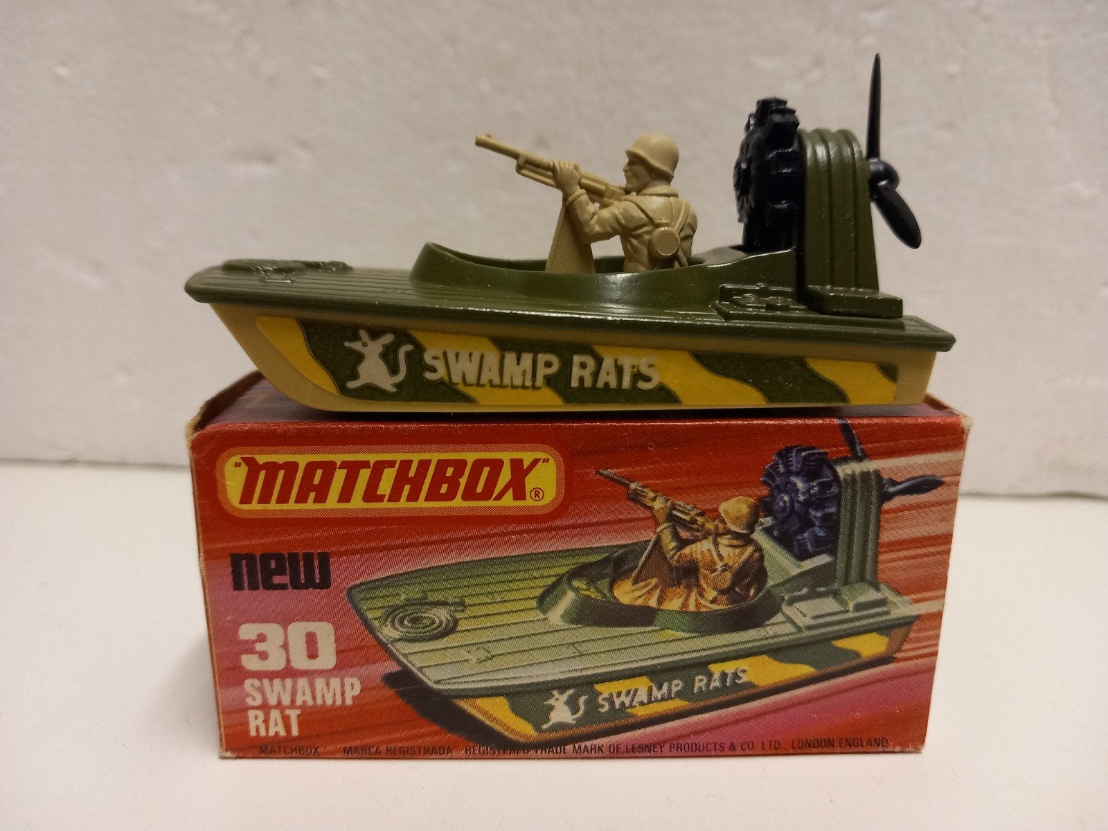 Matchbox #30 Swamp Rat Army boat 3INCH, Ophalen of Verzenden, Zo goed als nieuw, Overige typen, Matchbox