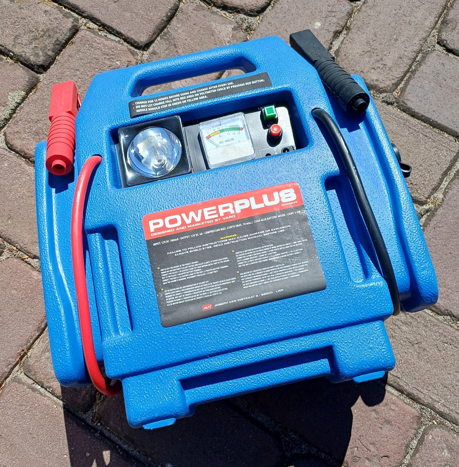 POWERPLUS Starthulp en Bandenpomp 4-in-1, Ophalen of Verzenden, Gebruikt