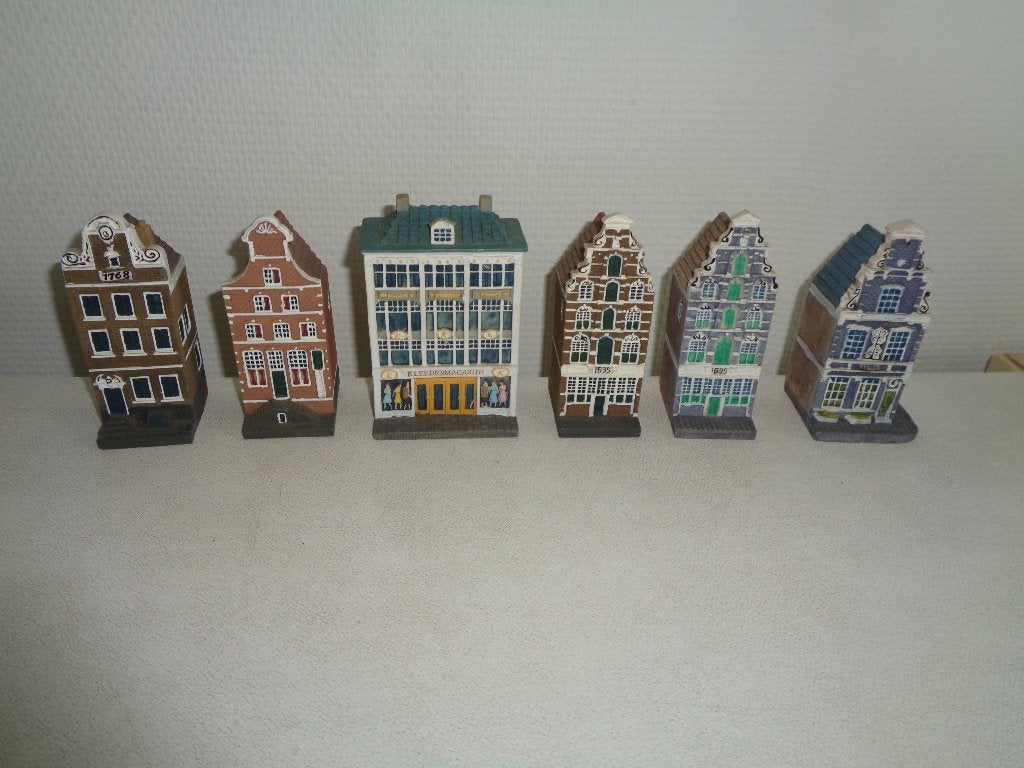 6 Blokker huisjes., Ophalen of Verzenden