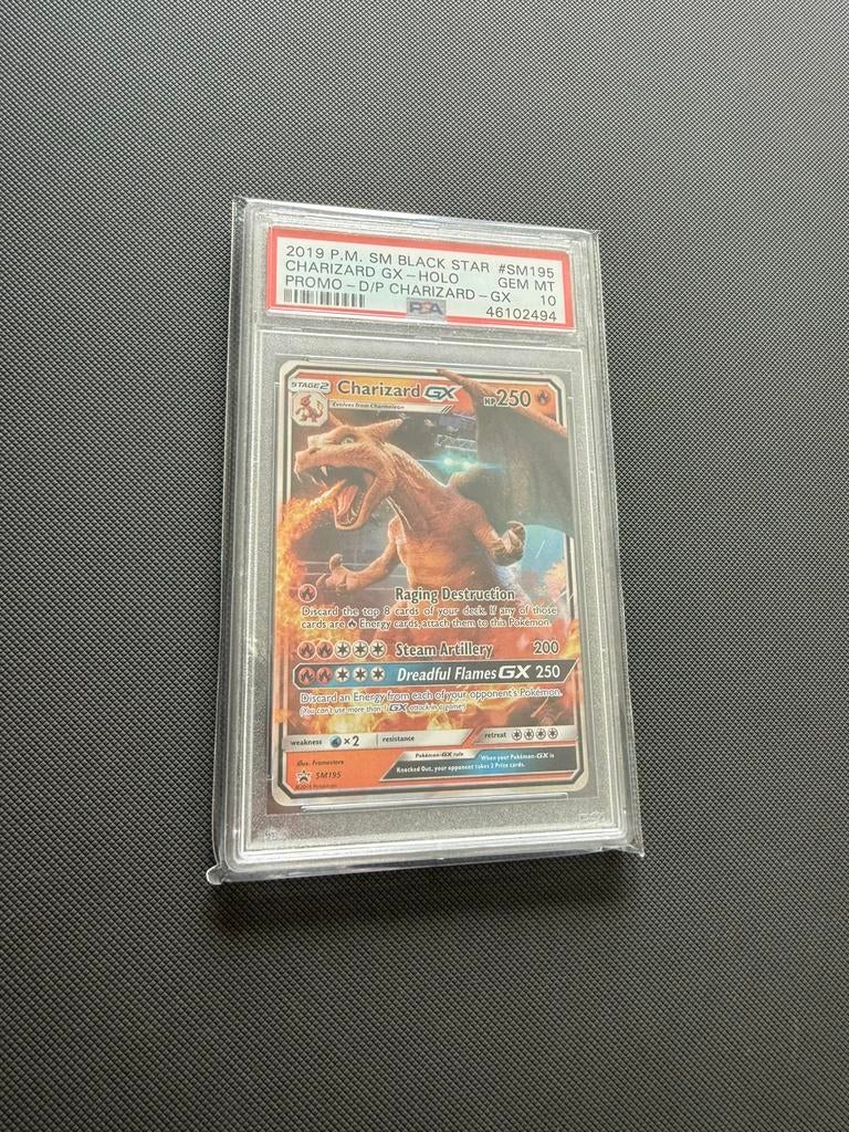 Charizard PSA10 SLAB // SM195 Pokemon., Ophalen of Verzenden, Nieuw