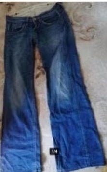 Vintage KUYICHI jeans spijkerbroek Sugar Bootcut W27 L32, Verzenden, Zo goed als nieuw, Blauw, W27 (confectie 34) of kleiner