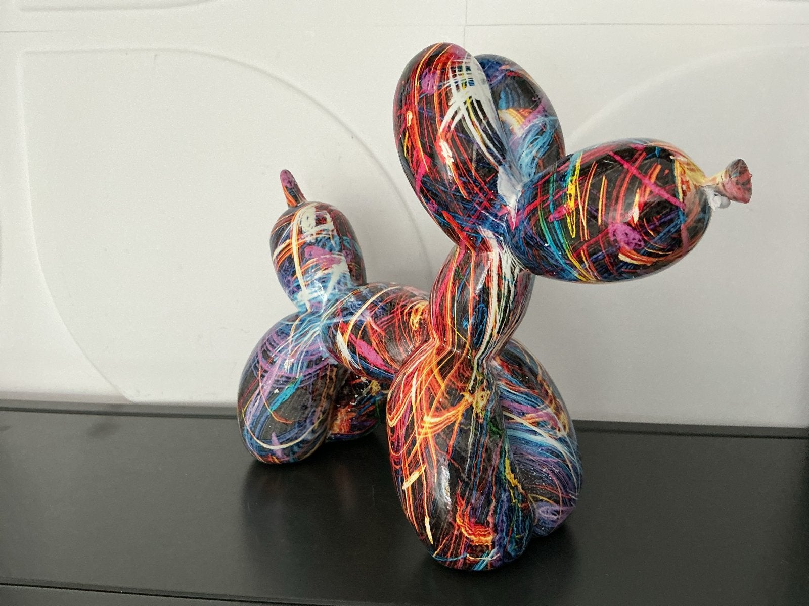 Kleurrijk Ballonhond Beeld - Modern Kunstwerk, Kunststof, Ophalen of Verzenden, Zoogdier, 20 - 50 cm