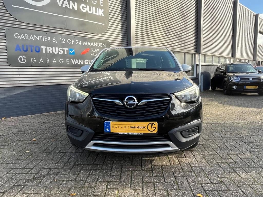 Opel Crossland X 1.2 110PK Navi,Clima,Cruise,Isofix,Carplay,, Voorwielaandrijving, Gebruikt, 1199 cc, Zwart