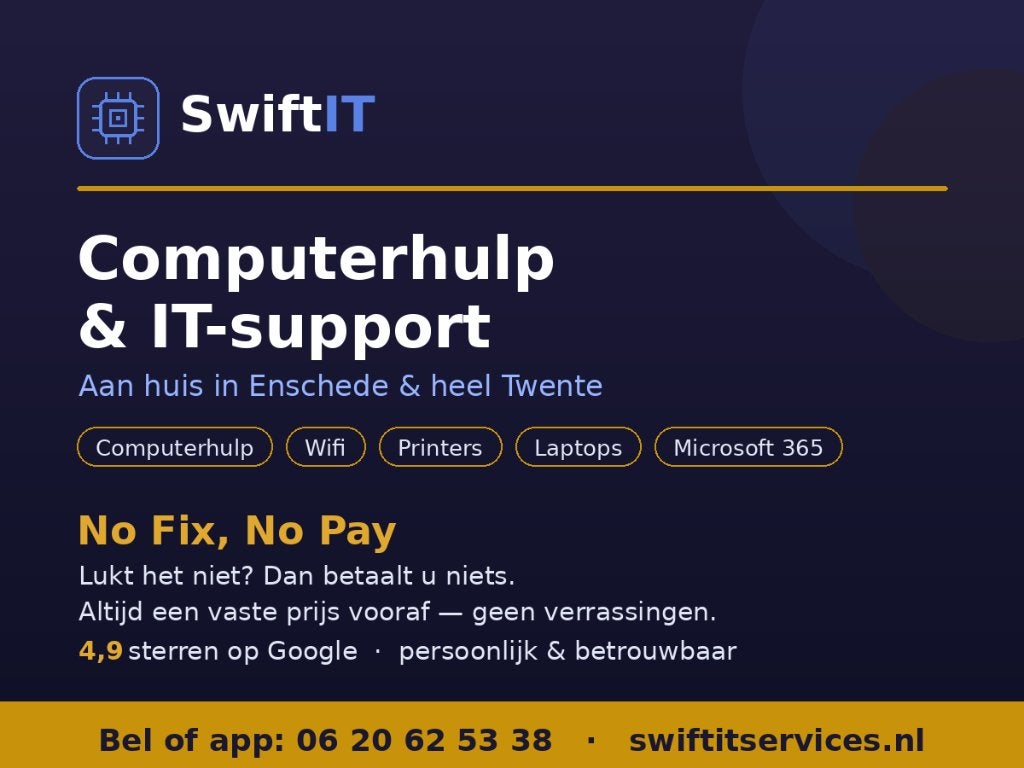 Computerhulp aan huis Enschede – snel & betrouwbaar, Ook voor bedrijven, Computerreparatie en Onderhoud