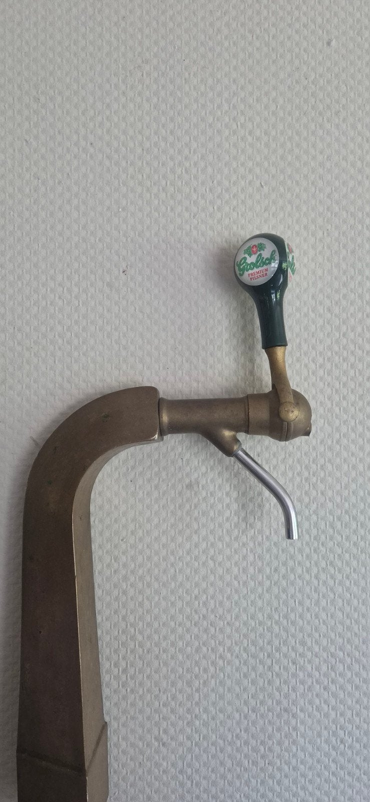 Oude Grolsch biertap kraan van messing, Ophalen of Verzenden