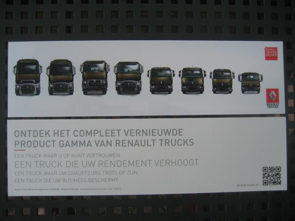 Renault Trucks kaart Gamma T Gamma D Gamma C Gamma K, Ophalen of Verzenden, Nieuw, Renault