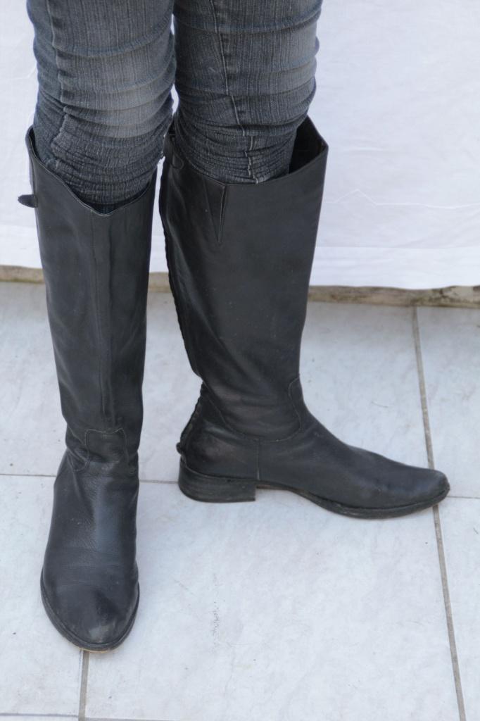 Hoge zwarte leren laarzen.Mt 37, Kleding | Dames, Schoenen, Hoge laarzen, ., Zwart, Ophalen of Verzenden