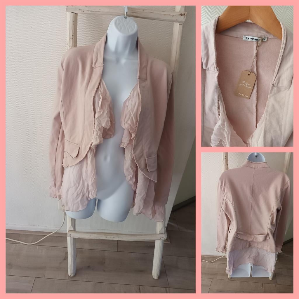 Typical Jill roze damesjasje blazer rushes loose fit L, Maat 42/44 (L), Nieuw, Ophalen of Verzenden, Typical Jill