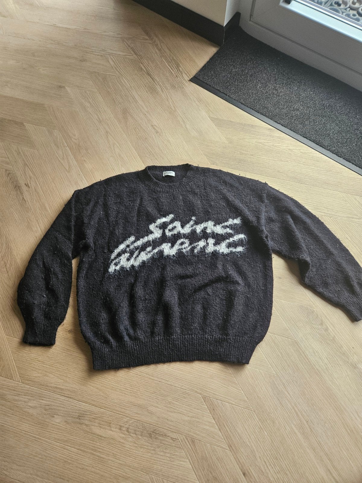 Saint Laurent trui met logo - Zwart, Kleding | Dames, Truien en Vesten, Maat 38/40 (M), Zwart, Saint Laurent, Ophalen of Verzenden