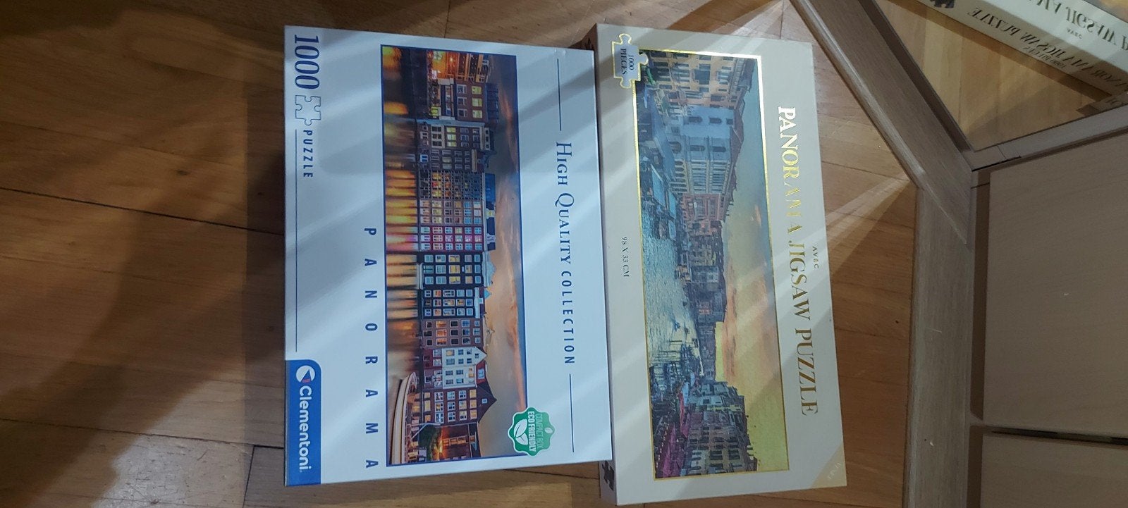 2 panorama puzzels, Ophalen of Verzenden, 500 t/m 1500 stukjes, Zo goed als nieuw