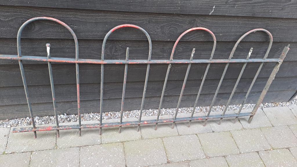 Decoratief ijzeren tuinhek - Vintage, brocabte look, Ophalen, Gebruikt, IJzer, Tuinhek