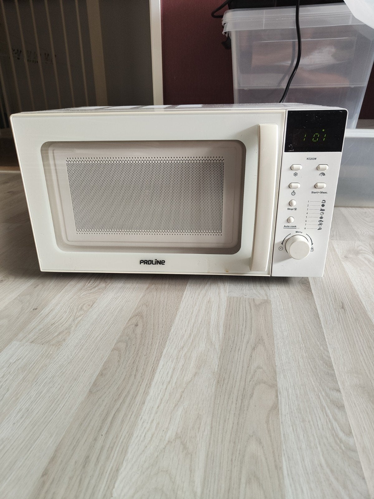 Proline KE202W Magnetron - Zo goed als nieuw, Minder dan 45 cm, Ophalen of Verzenden, Draaiplateau, Vrijstaand
