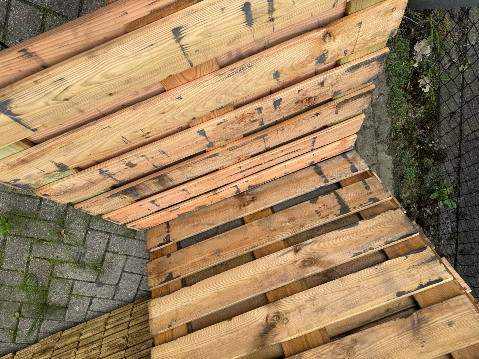 50 stuks tuinplanken hekjes 100x100 cm, Doe-het-zelf en Verbouw, Hout en Planken, Ophalen, Minder dan 25 mm, Nieuw, Pallet