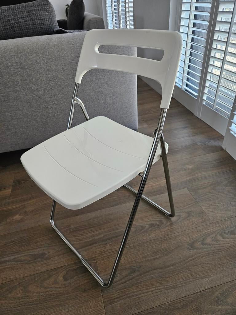 IKEA Nisse klapstoel wit, Huis en Inrichting, Stoelen, Ophalen