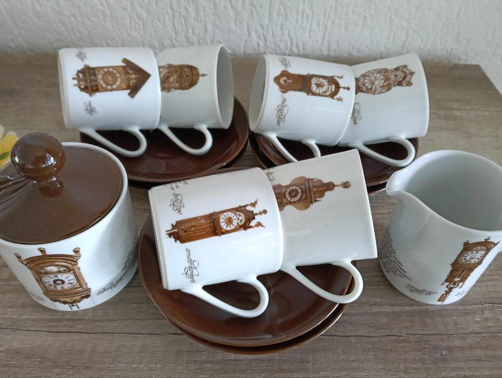 Mitterteich Porzellan Koffieservies met Klokmotief, Ophalen of Verzenden