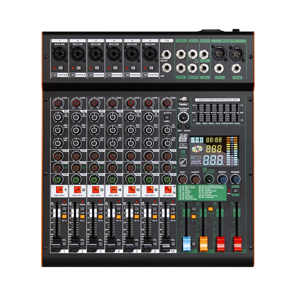 TG8 voorzien van 99 DPS-reverbchip, USB-opname  MP3-weergave, Muziek en Instrumenten, Ophalen of Verzenden, Zo goed als nieuw