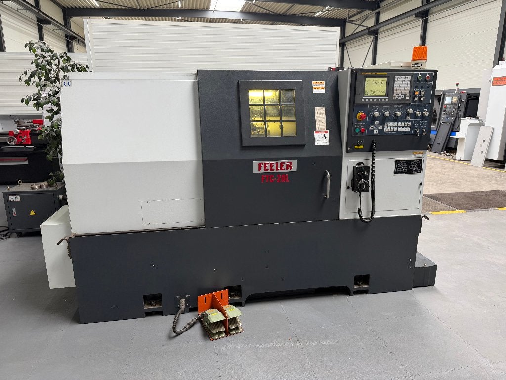 CNC-Draaibank FEELER FTC-20L, Ophalen of Verzenden, Metaaldraaibank, Computergestuurd (Cnc), Gebruikt