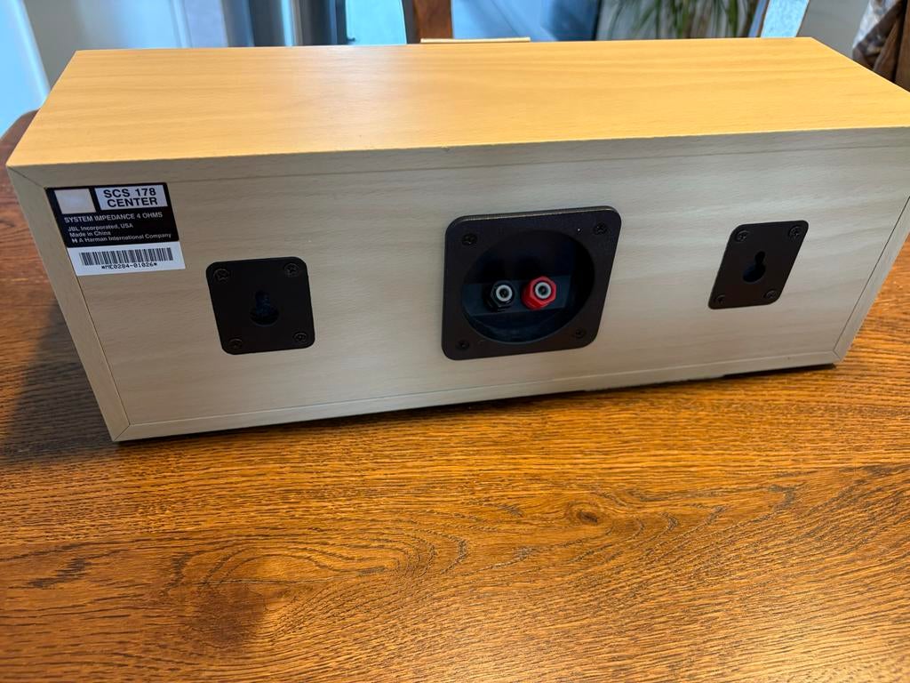 JBL SCS 178 Center Speaker - Houten Afwerking, Audio, Tv en Foto, Luidsprekers, Ophalen, JBL, Zo goed als nieuw, 60 tot 120 watt