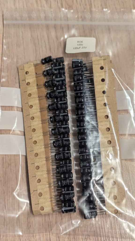 ROE 100uF 25V 100 stuks, Ophalen of Verzenden, Nieuw