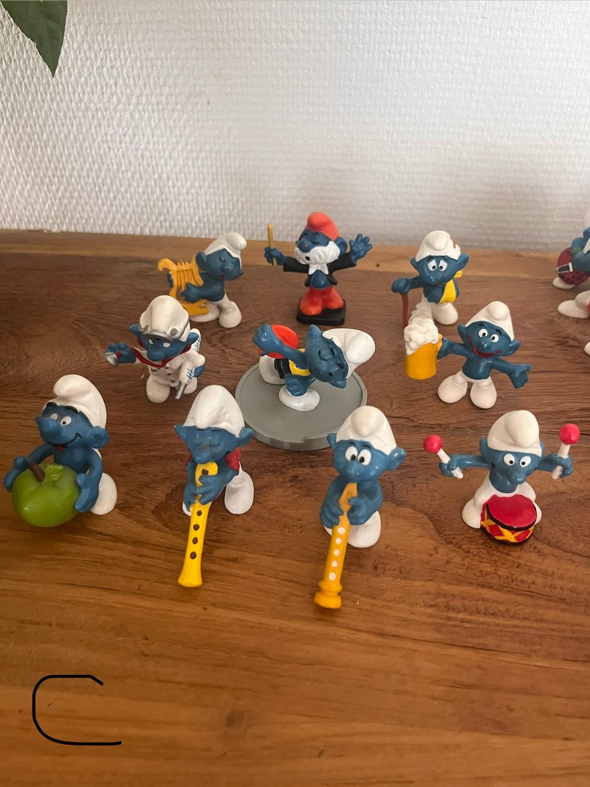 10 zeldzame vintage Smurfen Bully Peyo, Ophalen of Verzenden, Zo goed als nieuw, Verschillende Smurfen, Poppetje, Figuurtje of Knuffel