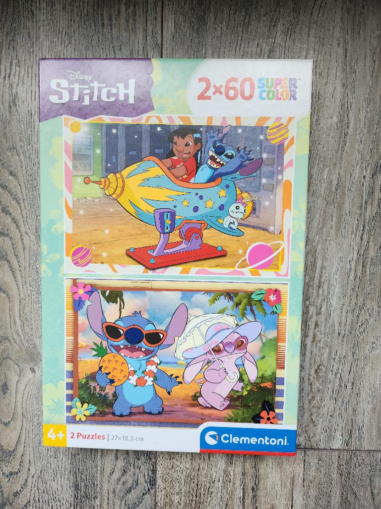 Disney Stitch Duo Puzzel, Ophalen of Verzenden, Meer dan 50 stukjes, Zo goed als nieuw, 4 tot 6 jaar