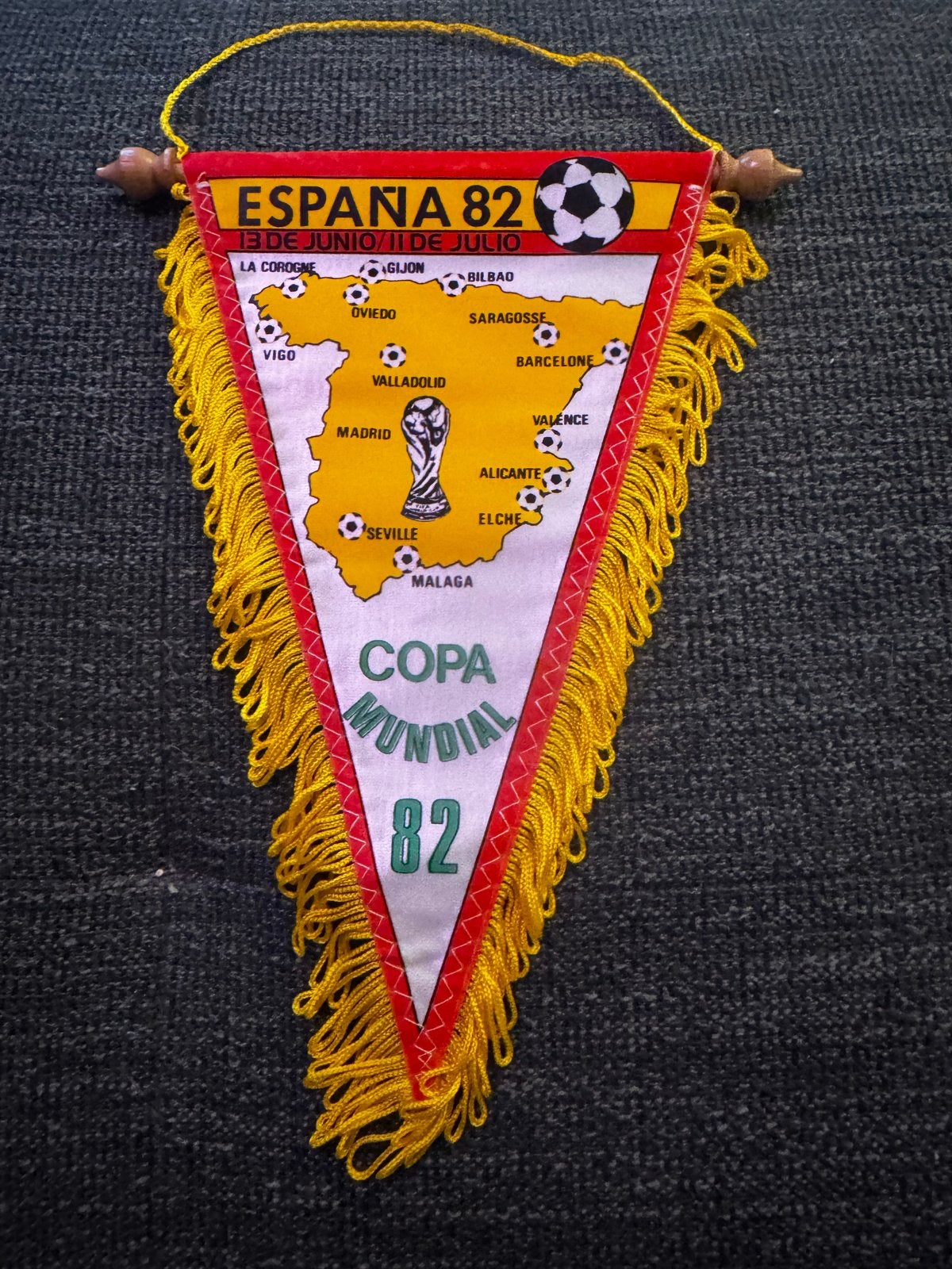 Vaantje WK Spanje 1982 - Copa Mundial, Verzenden, Gebruikt, Overige sporten, Vaantje of Sjaal