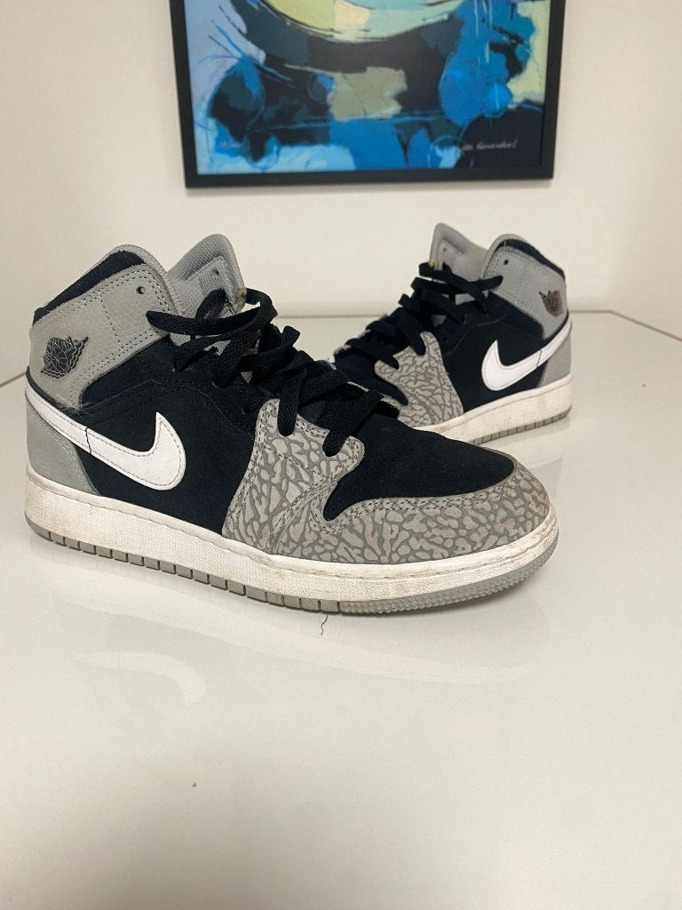 Jordan 1 Mid Elephant Print, Overige kleuren, Verzenden, Nike, Sneakers of Gympen
