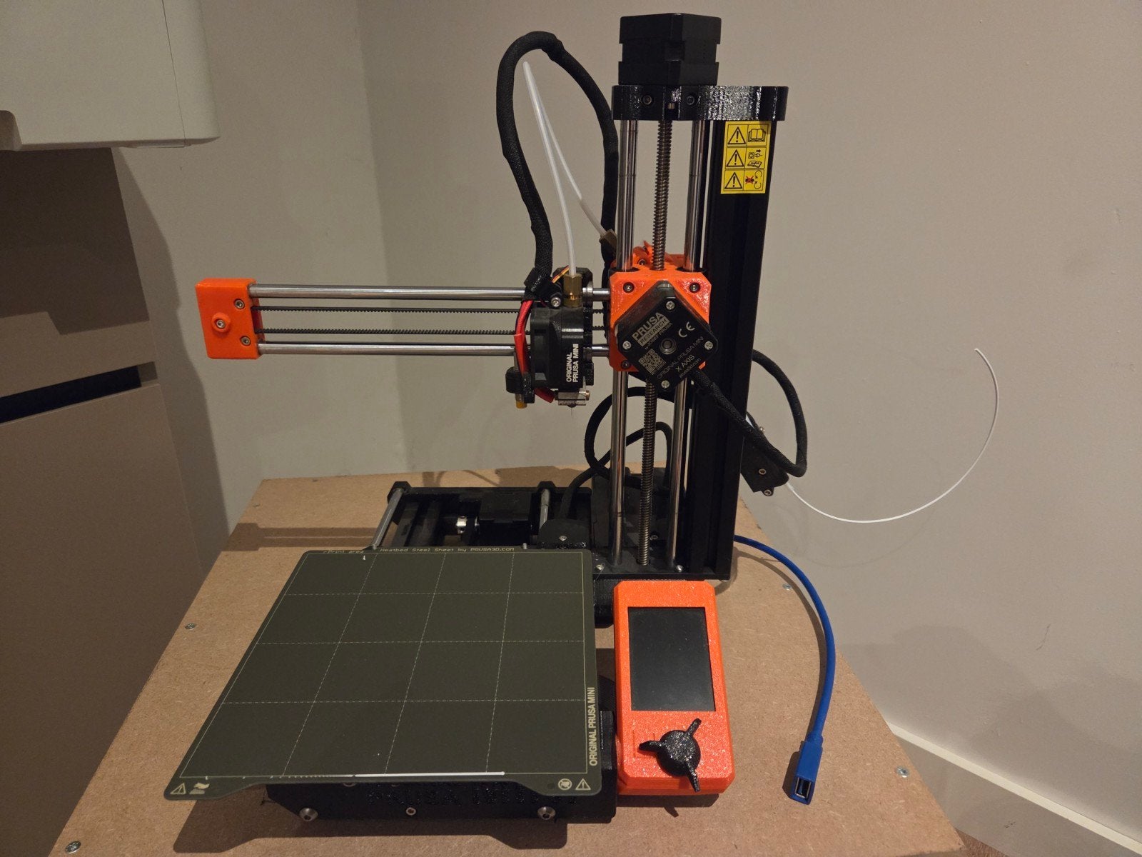 Prusa Mini 3D printer met zelfbouw behuizing en extra's, Computers en Software, 3D Printers, Ophalen