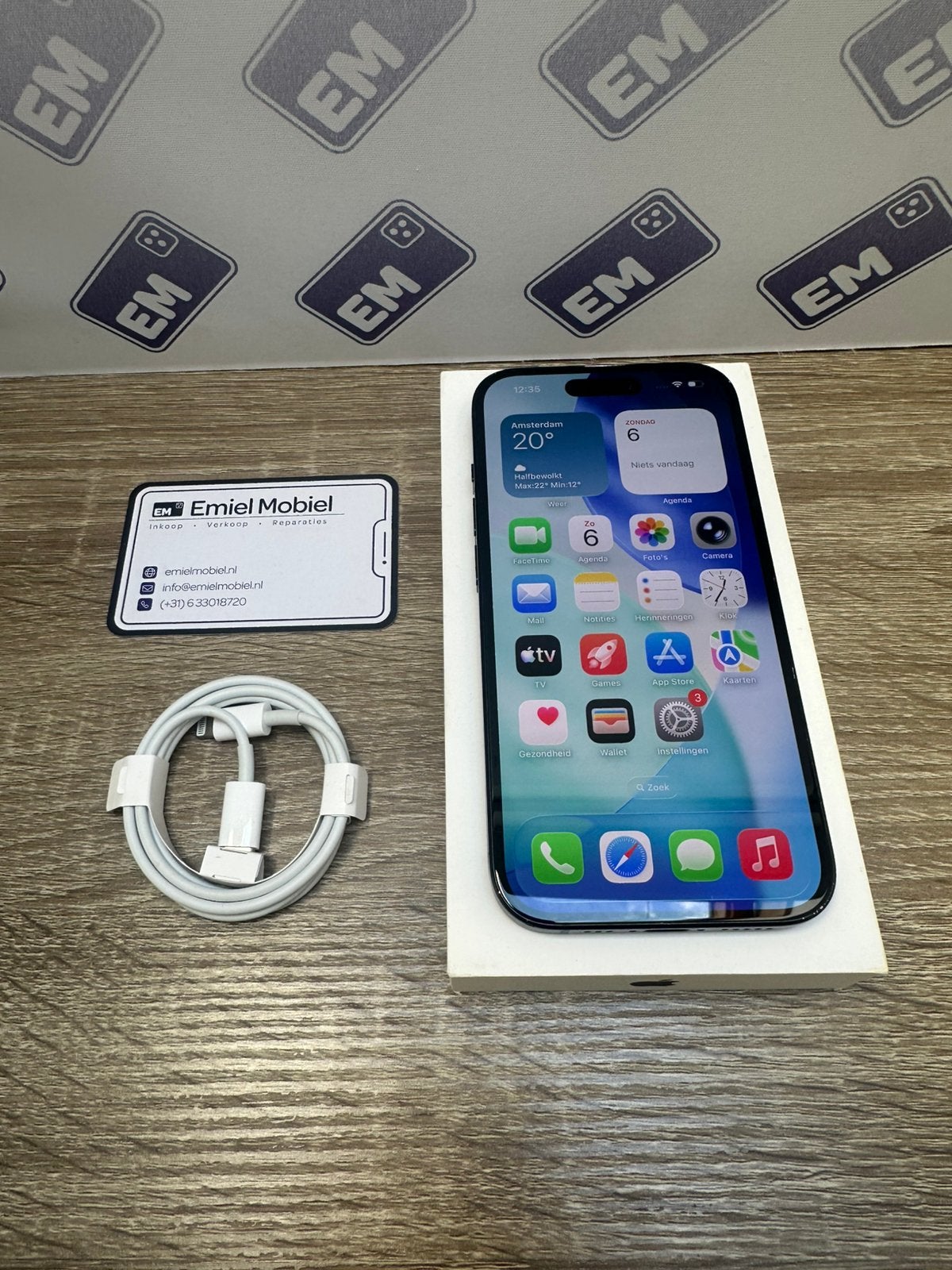 iPhone 15 - 128GB / batterij 100% / garantie, IPhone 15, Zwart, Ophalen of Verzenden, Zonder simlock