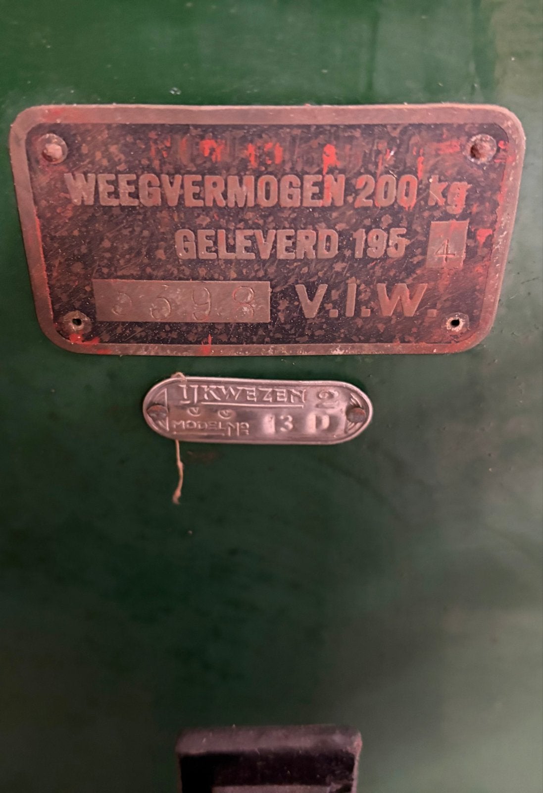 Antieke bascule - Weegvermogen 200kg - J.K. Wezen, Ophalen